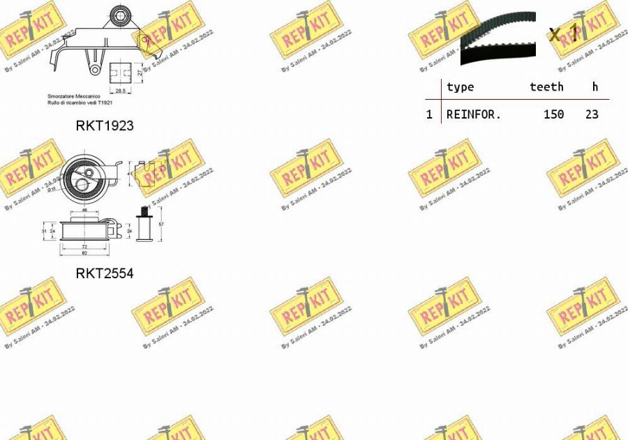 REPKIT RKTK1049 - Комплект ременя ГРМ autozip.com.ua