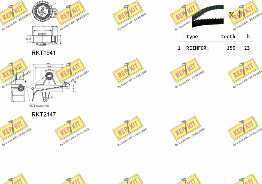 REPKIT RKTK1055 - Комплект ременя ГРМ autozip.com.ua