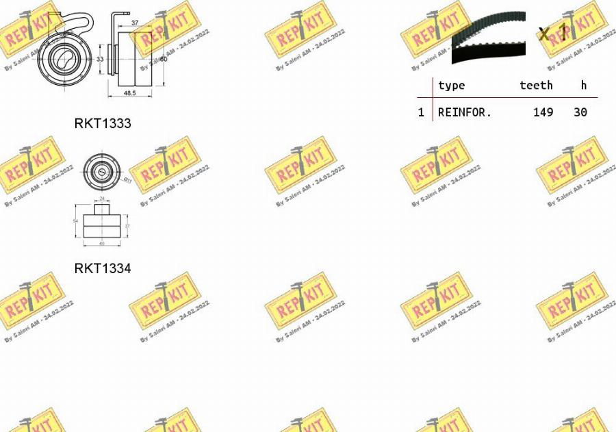 REPKIT RKTK1006 - Комплект ременя ГРМ autozip.com.ua