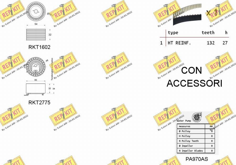 REPKIT RKTK1089PA - Водяний насос + комплект зубчатого ременя autozip.com.ua