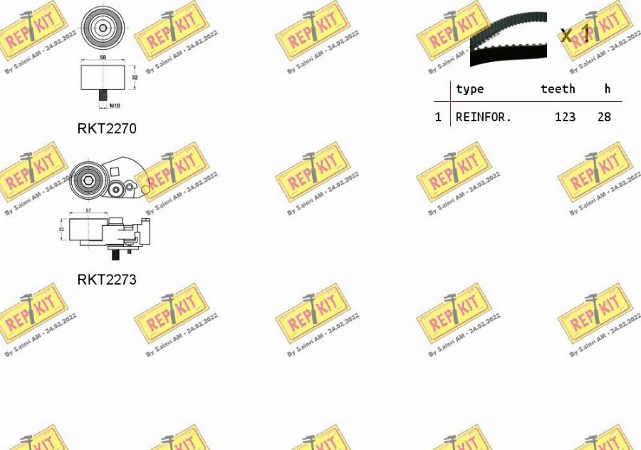 REPKIT RKTK1070 - Комплект ременя ГРМ autozip.com.ua