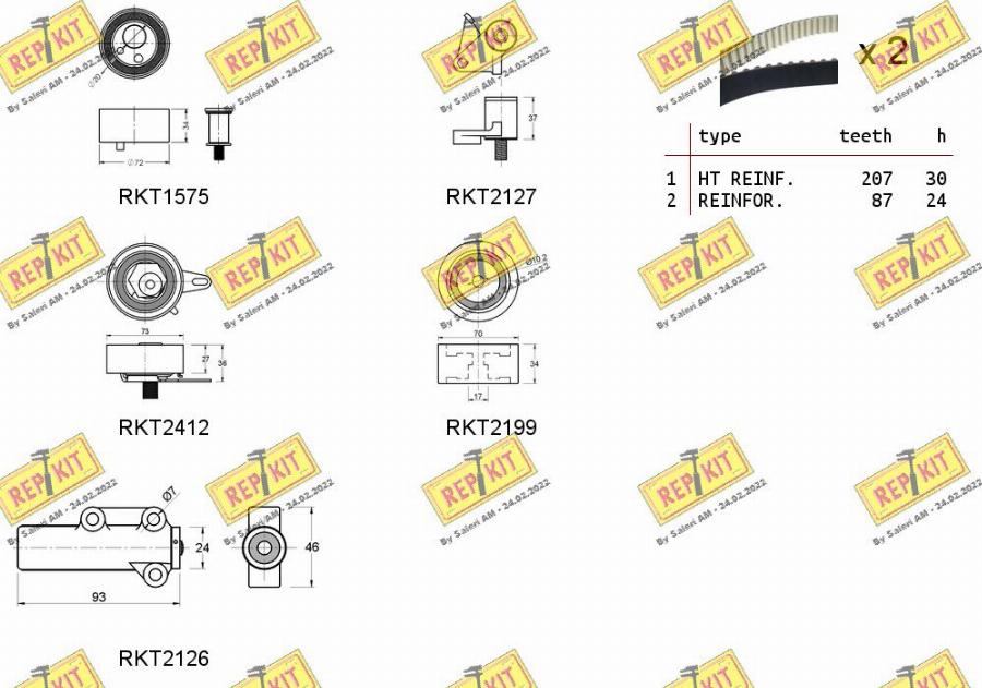 REPKIT RKTK1077C - Комплект ременя ГРМ autozip.com.ua