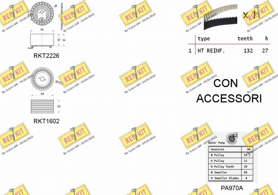 REPKIT RKTK1147PA - Водяний насос + комплект зубчатого ременя autozip.com.ua