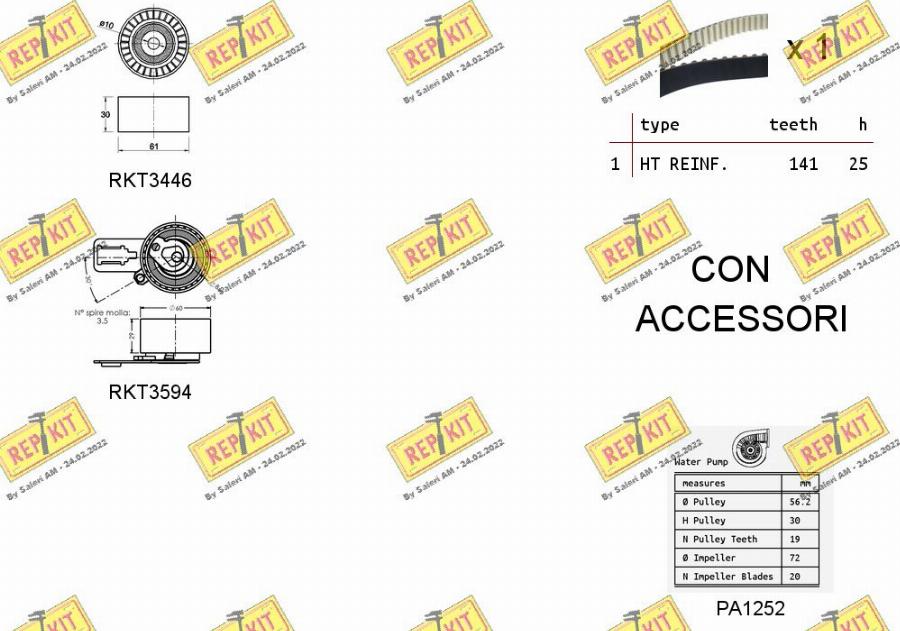 REPKIT RKTK1159PA - Водяний насос + комплект зубчатого ременя autozip.com.ua