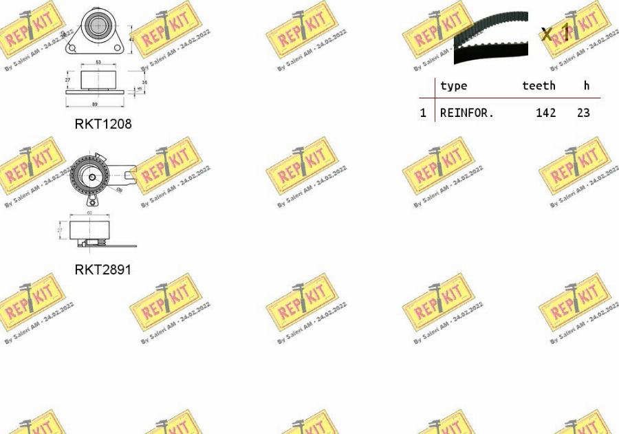 REPKIT RKTK1155 - Комплект ременя ГРМ autozip.com.ua