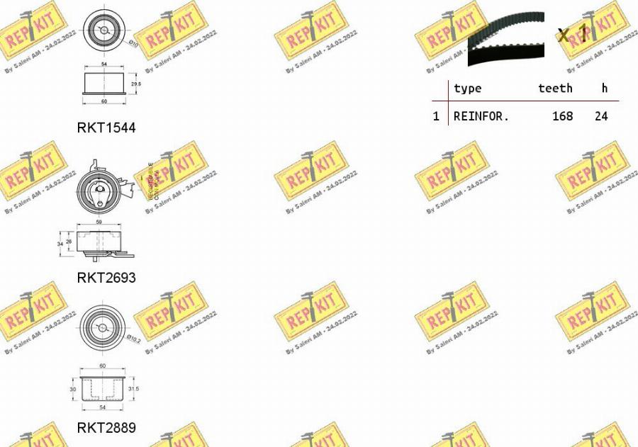 REPKIT RKTK1108 - Комплект ременя ГРМ autozip.com.ua