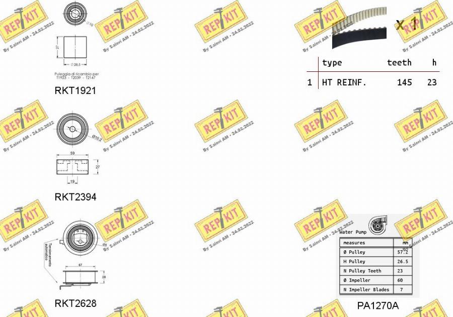 REPKIT RKTK1102PA - Водяний насос + комплект зубчатого ременя autozip.com.ua