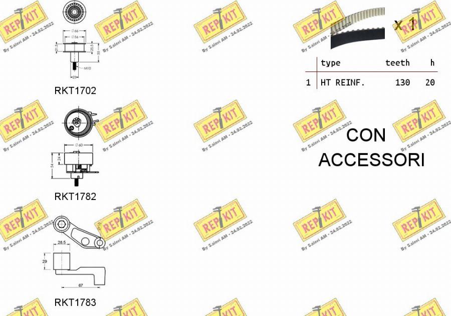 REPKIT RKTK1186 - Комплект ременя ГРМ autozip.com.ua