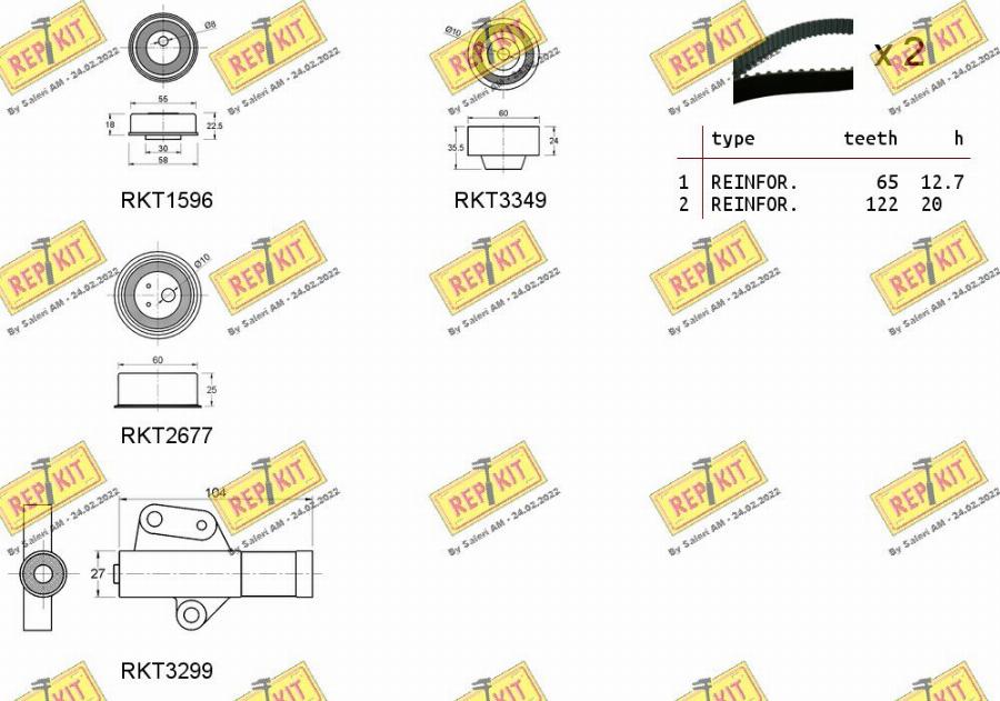 REPKIT RKTK1200 - Комплект ременя ГРМ autozip.com.ua