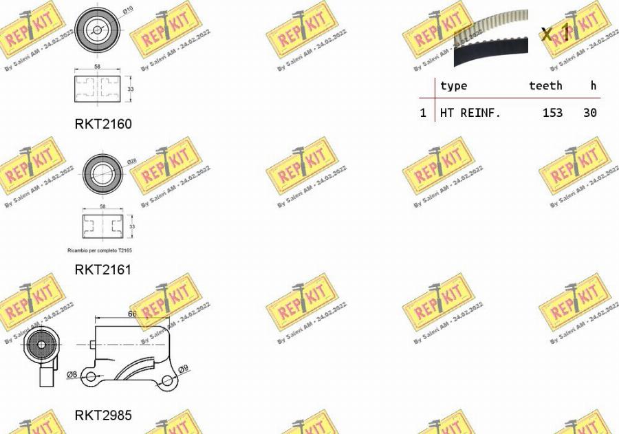 REPKIT RKTK1214 - Комплект ременя ГРМ autozip.com.ua