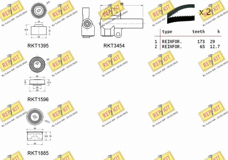 REPKIT RKTK1270 - Комплект ременя ГРМ autozip.com.ua