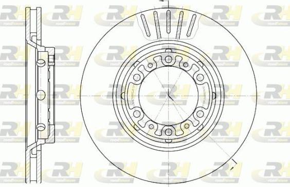 Roadhouse 6883.10 - Гальмівний диск autozip.com.ua