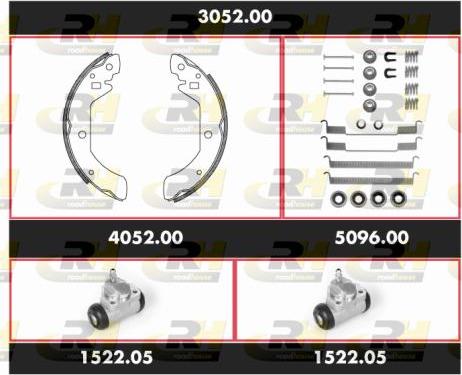 Roadhouse 3052.00 - Комплект гальм, барабанний механізм autozip.com.ua