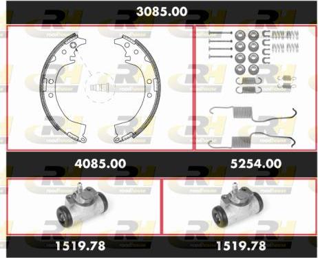 Roadhouse 3085.00 - Комплект гальм, барабанний механізм autozip.com.ua