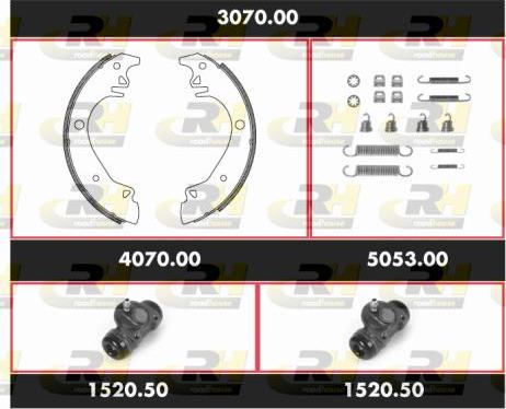 Roadhouse 3070.00 - Комплект гальм, барабанний механізм autozip.com.ua