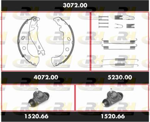 Roadhouse 3072.00 - Комплект гальм, барабанний механізм autozip.com.ua