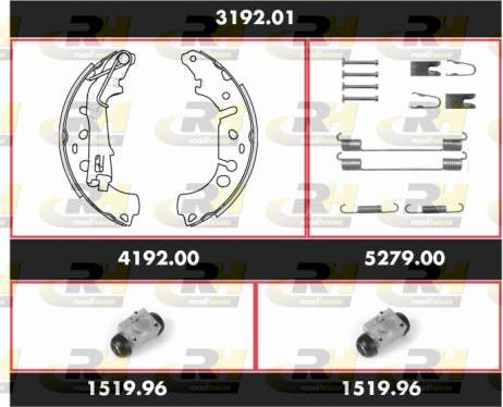 Roadhouse 3192.01 - Комплект гальм, барабанний механізм autozip.com.ua