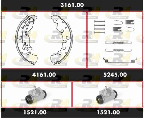 Roadhouse 3161.00 - Комплект гальм, барабанний механізм autozip.com.ua