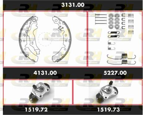 Roadhouse 3131.00 - Комплект гальм, барабанний механізм autozip.com.ua