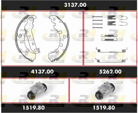 Roadhouse 3137.00 - Комплект гальм, барабанний механізм autozip.com.ua