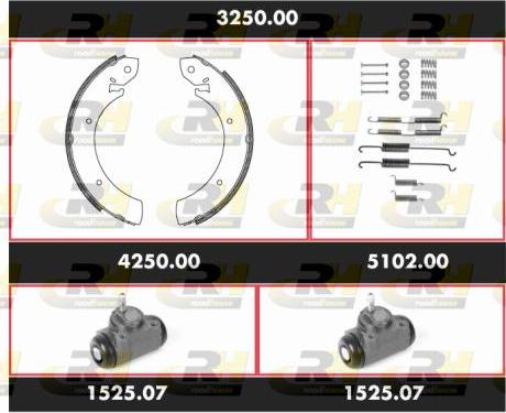 Roadhouse 3250.00 - Комплект гальм, барабанний механізм autozip.com.ua