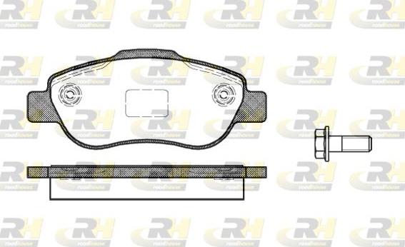 Roadhouse 21100.00 - Гальмівні колодки, дискові гальма autozip.com.ua