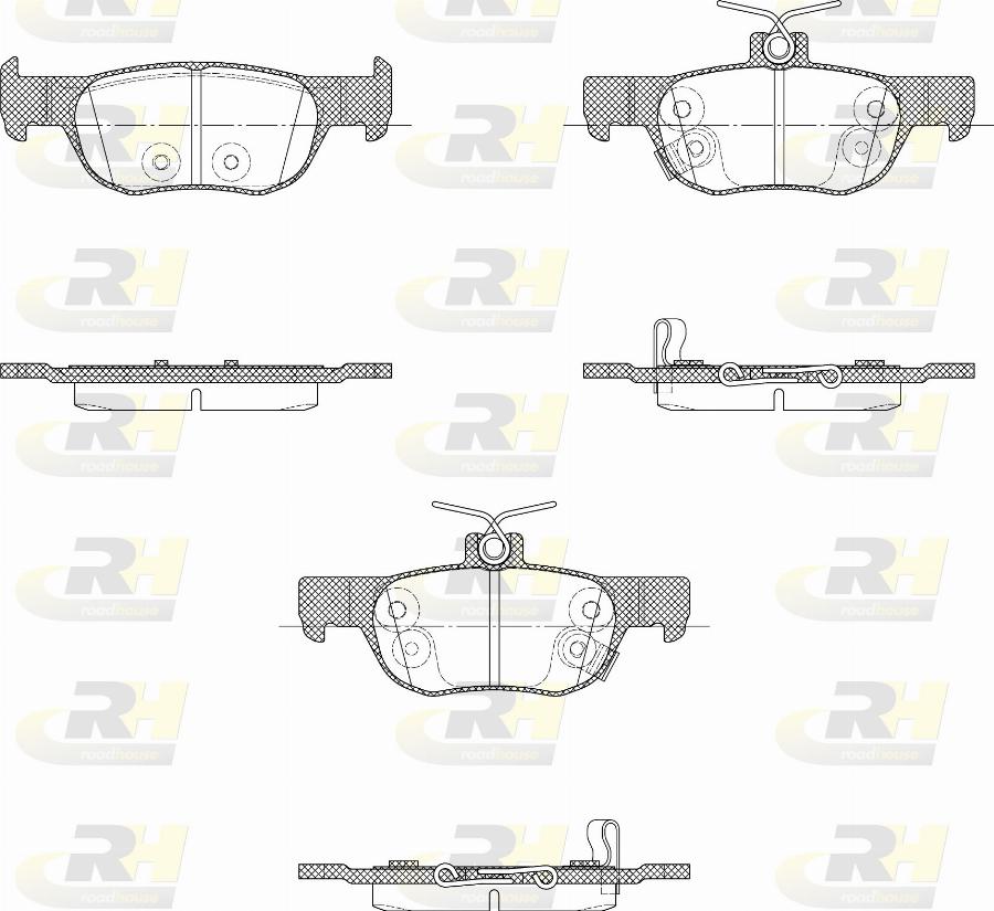 Roadhouse 21869.02 - Гальмівні колодки, дискові гальма autozip.com.ua