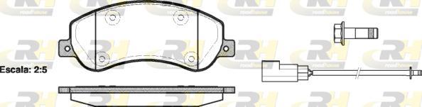 Roadhouse 21250.02 - Гальмівні колодки, дискові гальма autozip.com.ua