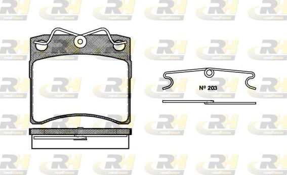 Roadhouse 2385.00 - Гальмівні колодки, дискові гальма autozip.com.ua