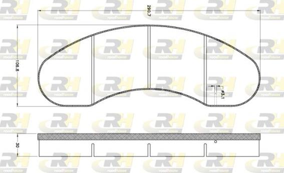 Roadhouse JSX 2910.22 - Гальмівні колодки, дискові гальма autozip.com.ua