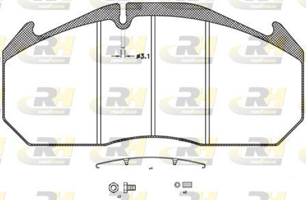 Roadhouse JSX 2506.30 - Гальмівні колодки, дискові гальма autozip.com.ua