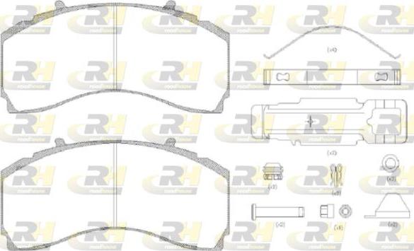 Roadhouse JSX 21480.80 - Гальмівні колодки, дискові гальма autozip.com.ua