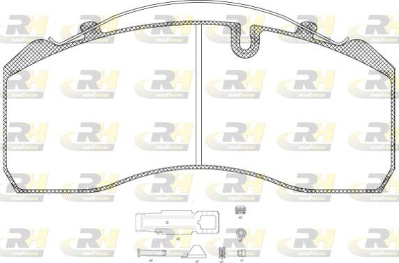 Roadhouse JSX 2814.80 - Гальмівні колодки, дискові гальма autozip.com.ua