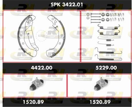 Roadhouse SPK 3422.01 - Комплект гальм, барабанний механізм autozip.com.ua