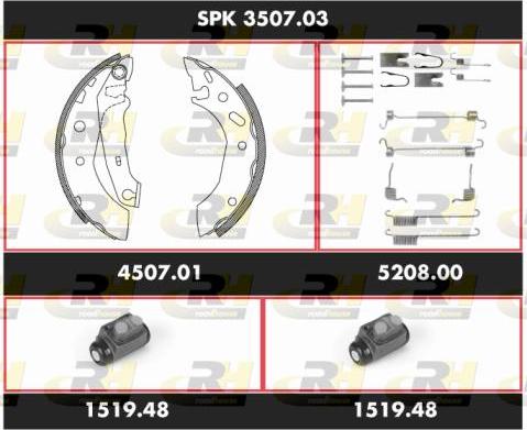 Roadhouse SPK 3507.03 - Комплект гальм, барабанний механізм autozip.com.ua