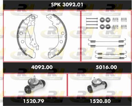 Roadhouse SPK 3092.01 - Комплект гальм, барабанний механізм autozip.com.ua