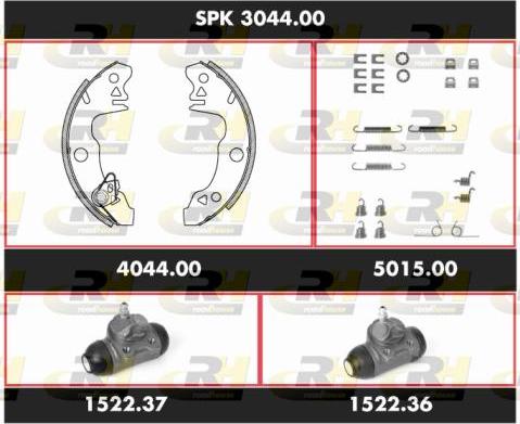 Roadhouse SPK 3044.00 - Комплект гальм, барабанний механізм autozip.com.ua