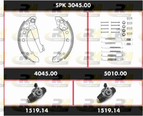 Roadhouse SPK 3045.00 - Комплект гальм, барабанний механізм autozip.com.ua