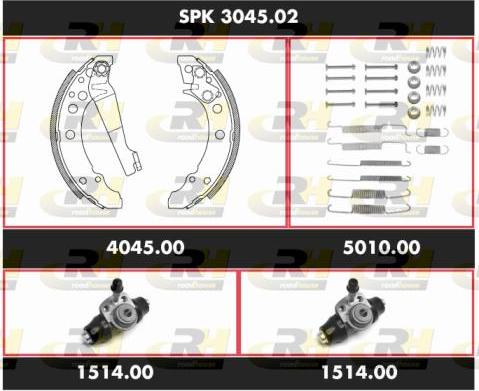 Roadhouse SPK 3045.02 - Комплект гальм, барабанний механізм autozip.com.ua