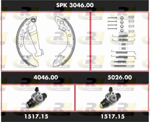 Roadhouse SPK 3046.00 - Комплект гальм, барабанний механізм autozip.com.ua