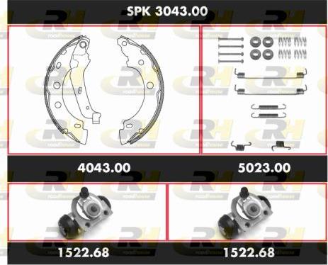 Roadhouse SPK 3043.00 - Комплект гальм, барабанний механізм autozip.com.ua