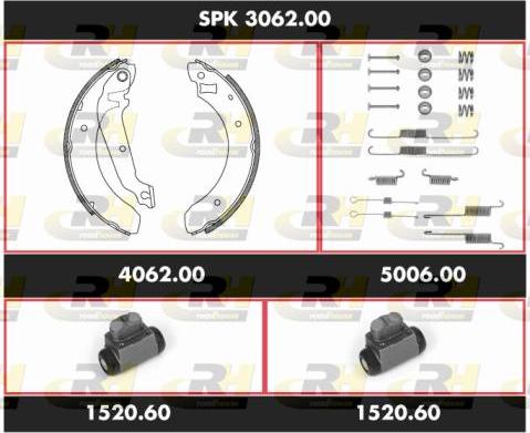 Roadhouse SPK 3062.00 - Комплект гальм, барабанний механізм autozip.com.ua