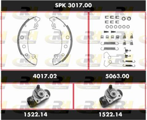 Roadhouse SPK 3017.00 - Комплект гальм, барабанний механізм autozip.com.ua