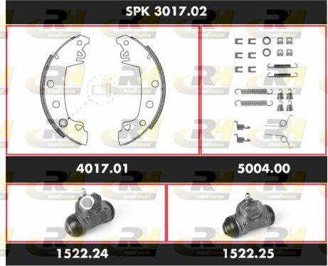 Roadhouse SPK 3017.02 - Комплект гальм, барабанний механізм autozip.com.ua