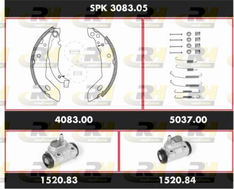 Roadhouse SPK 3083.05 - Комплект гальм, барабанний механізм autozip.com.ua