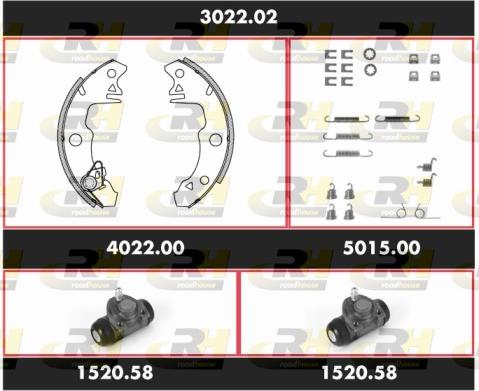 Roadhouse SPK3022.02 - Комплект гальм, барабанний механізм autozip.com.ua