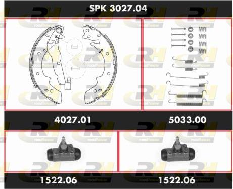 Roadhouse SPK 3027.04 - Комплект гальм, барабанний механізм autozip.com.ua