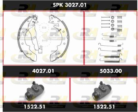 Roadhouse SPK 3027.01 - Комплект гальм, барабанний механізм autozip.com.ua