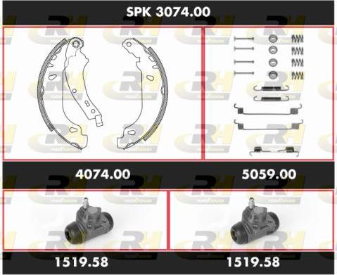 Roadhouse SPK 3074.00 - Комплект гальм, барабанний механізм autozip.com.ua