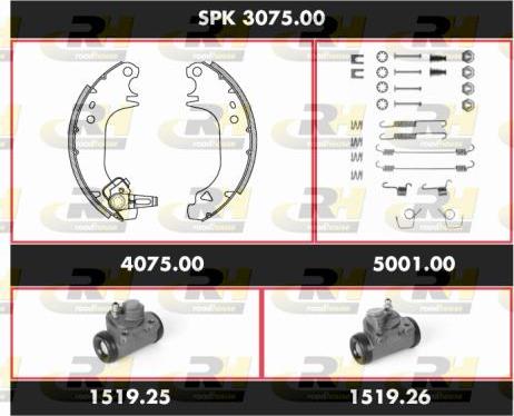 Roadhouse SPK 3075.00 - Комплект гальм, барабанний механізм autozip.com.ua